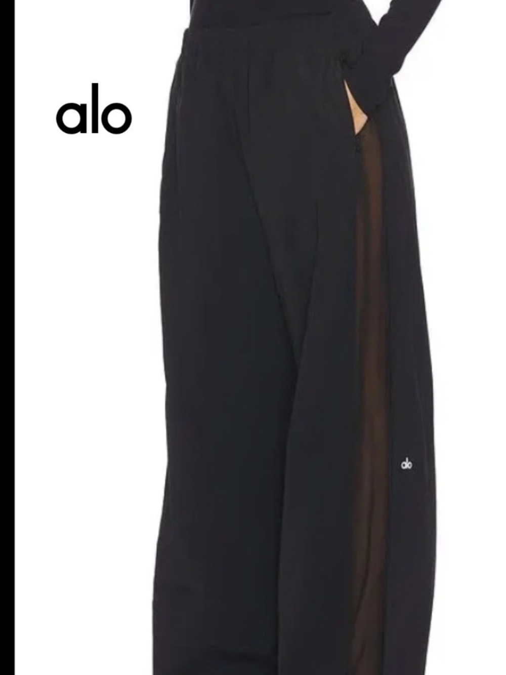 NEW ALO yoga High Waist Origin Wide leg track pant, M, GP1598
